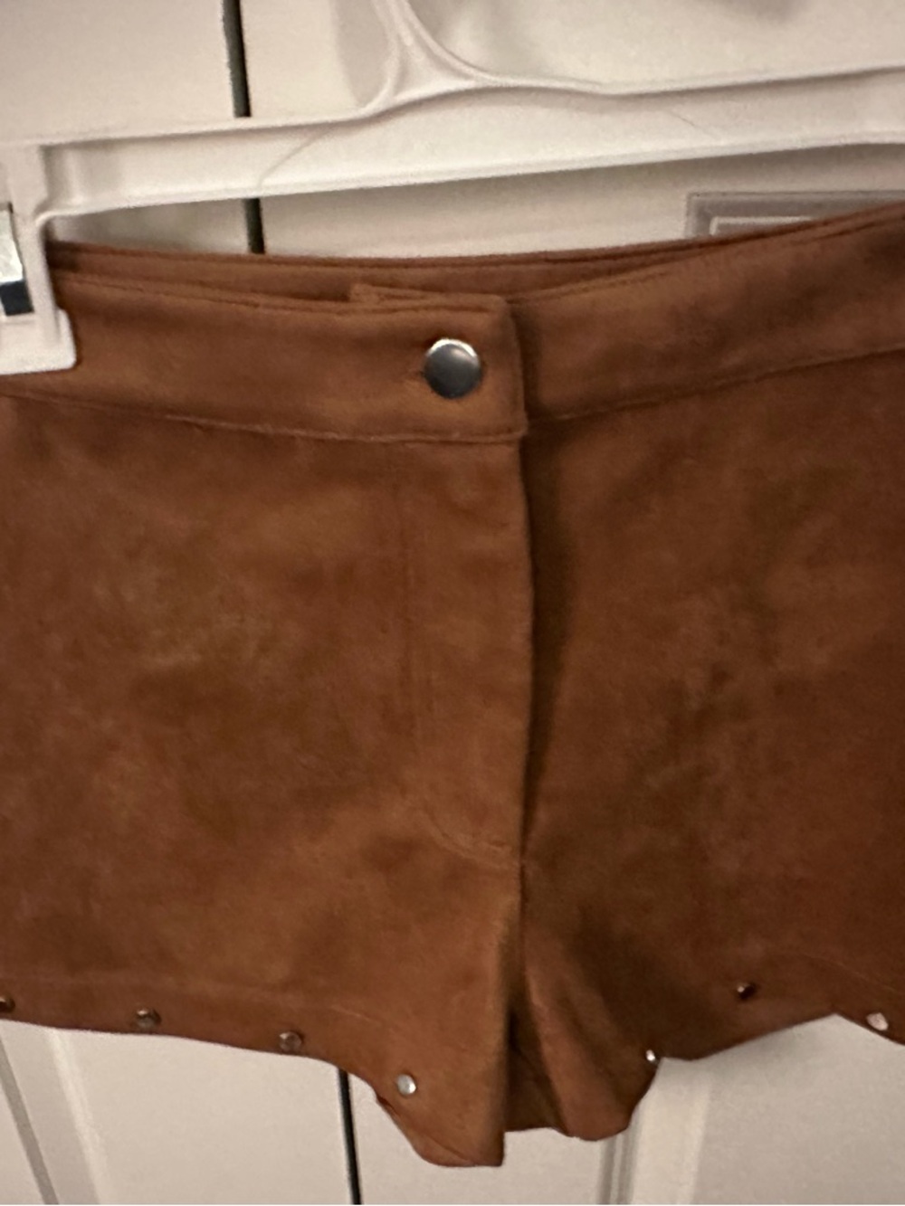 Brown Suede Women’s Shorts